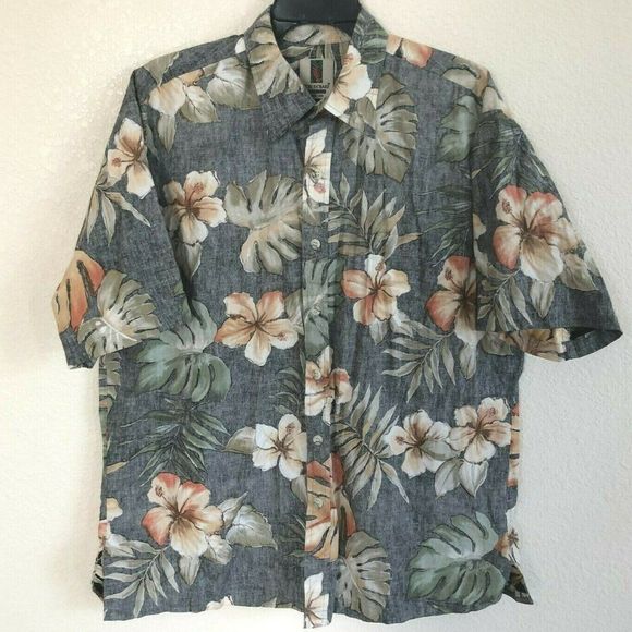 Tori Richard Other - - Tori Richard Hawaiian Flower Print Button Front L